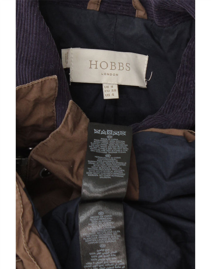 Hobbs Chaqueta utilitaria para mujer UK 8 Small Marrón Algodón