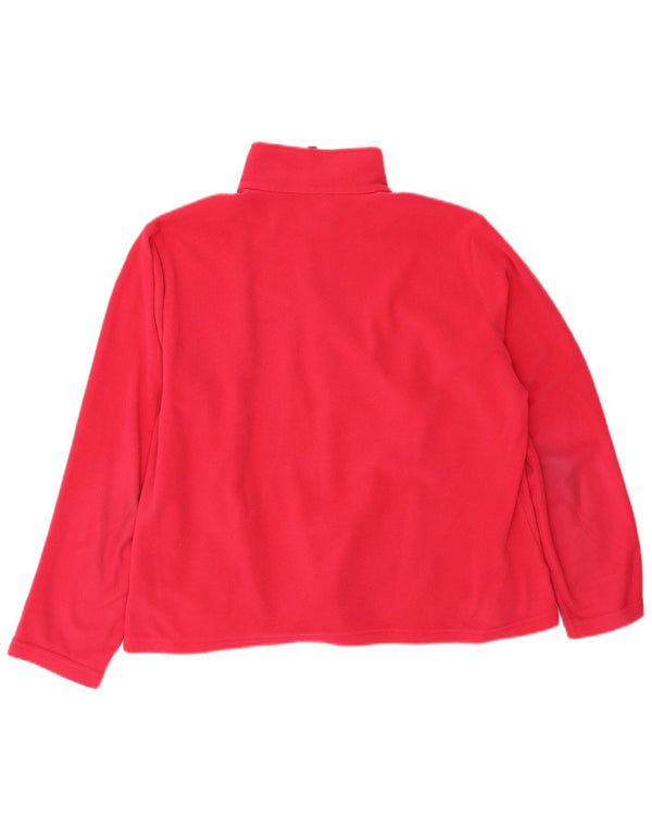 Jack Wolfskin Jersey de forro polar con cuello y cremallera para mujer UK 22/24 2XL Poliéster rosa