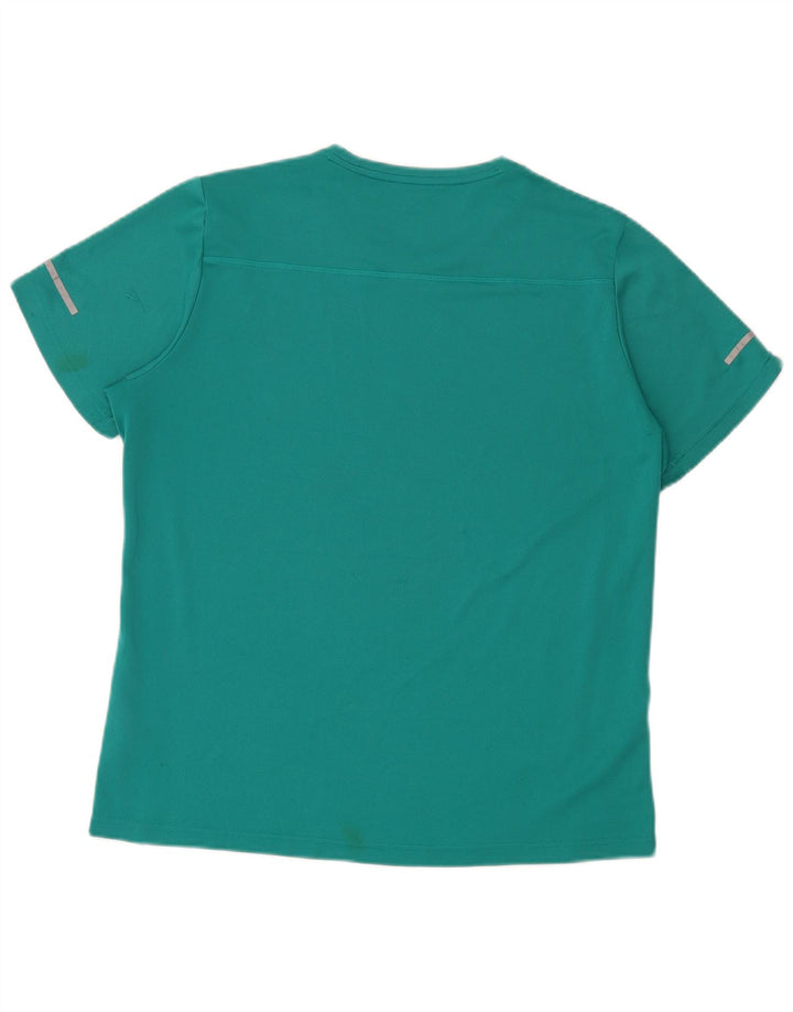 Adidas Mens Climalite Camiseta Top Grande Turquesa Poliéster