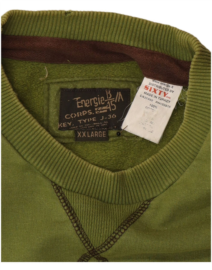 Energie - Sudadera para hombre, talla 2XL, algodón verde