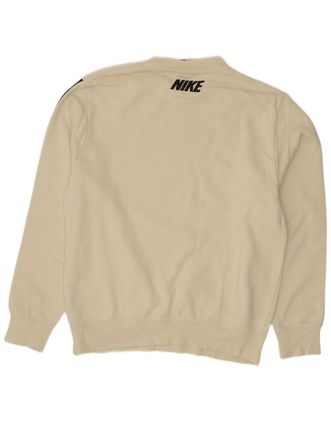 Nike Sudadera con gráfico tipo jersey de algodón color block en blanco roto mediano