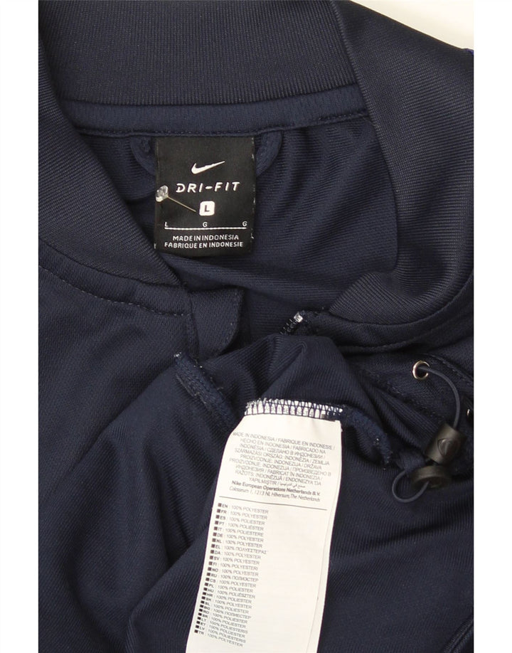 Nike Mens Dri Fit Chándal Top Chaqueta Grande Azul Marino Poliéster Deportes