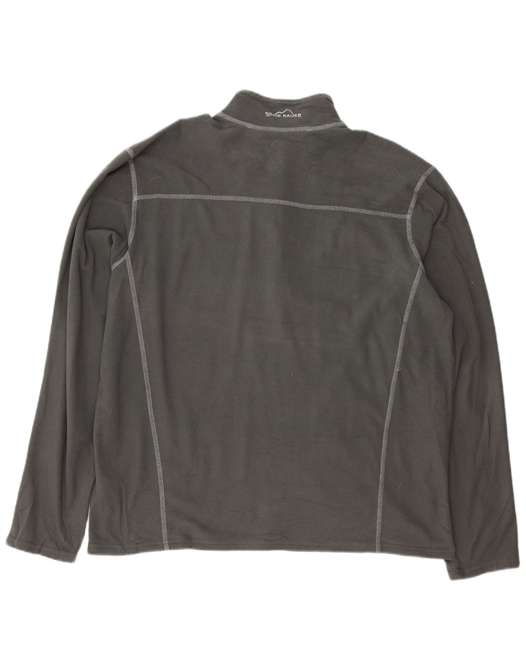 Eddie Bauer Jersey polar con cuello y cremallera para hombre XL Poliéster gris