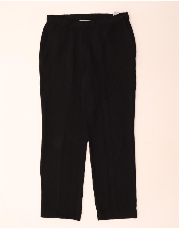 Marks & Spencer Pantalones chinos cónicos para mujer UK 40 Large W32 L29 Negro