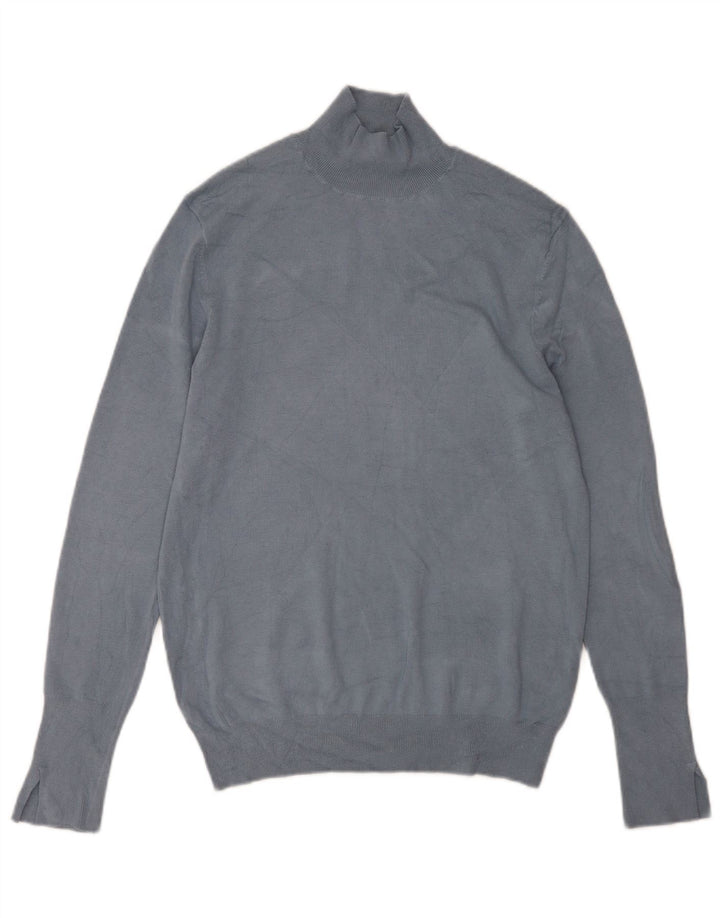 Zara Mujer Jersey De Cuello Alto Jersey UK 40 XL Azul