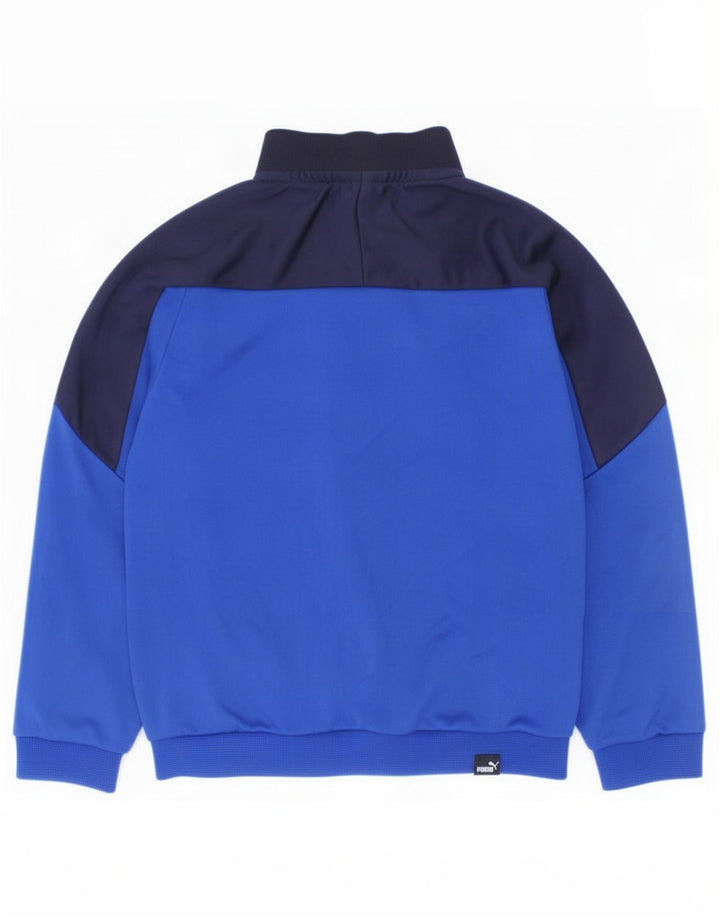 Puma Chaqueta de chándal gráfica para niños 2-3 años Poliéster color block azul
