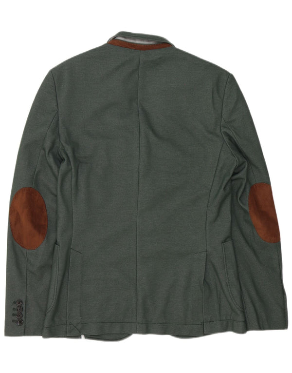 Zara Chaqueta Blazer De 2 Botones Para Hombre UK 38 Verde Medio