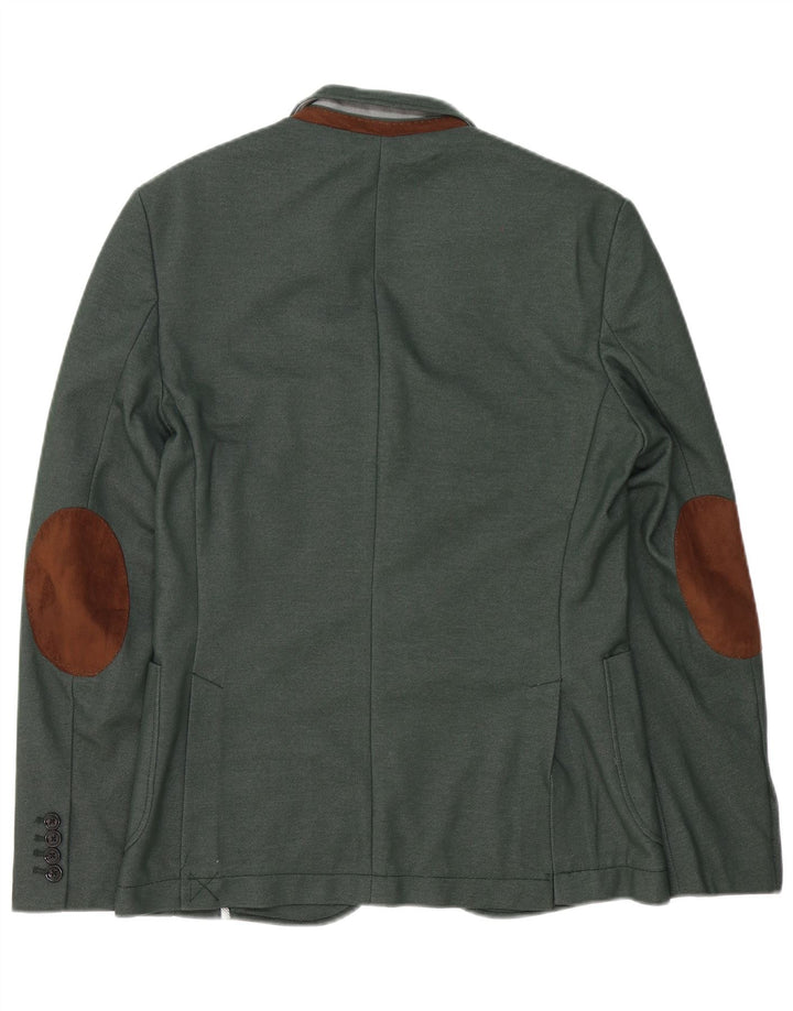 Zara Chaqueta Blazer De 2 Botones Para Hombre UK 38 Verde Medio