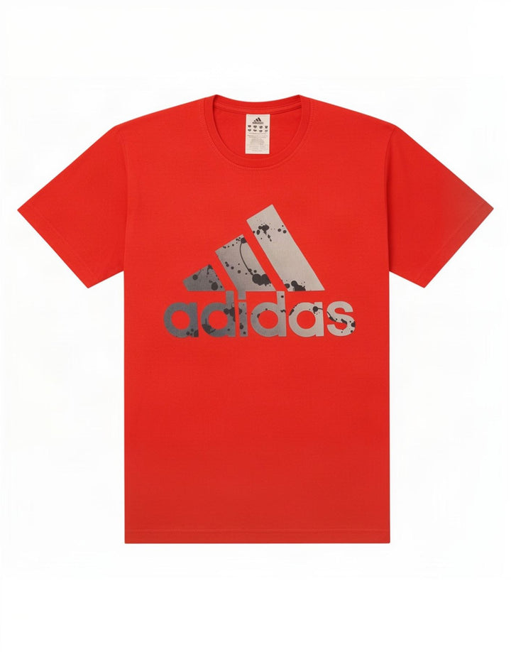 Adidas - Camiseta gráfica para hombre, color rojo medio, algodón