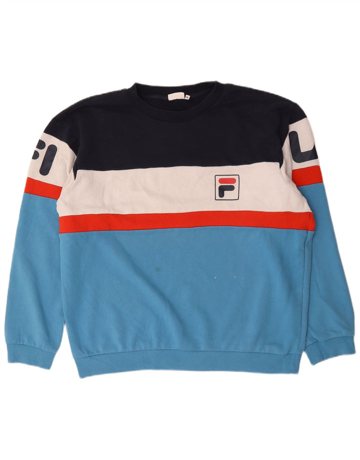 Fila Hombre Graphic Sudadera Jumper XL Multicolor Colorblock Algodón