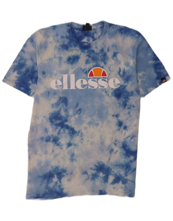 Ellesse Camiseta gráfica para hombre Top XL Azul Tie Dye Algodón