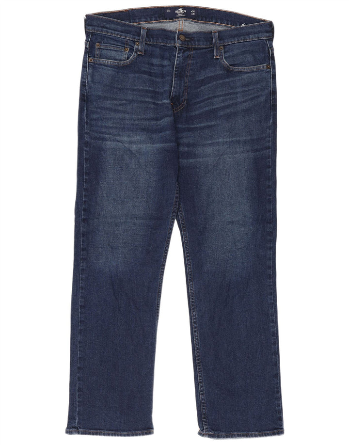 Vaqueros Hollister Hombre Flex Rectos W34 L30 Azul
