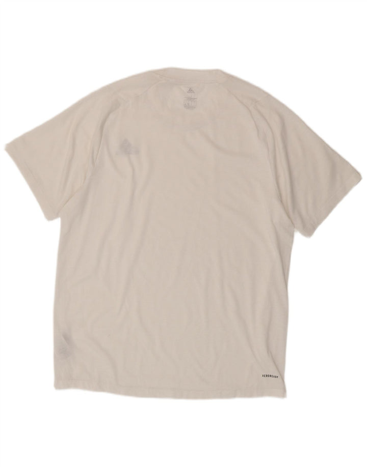 Adidas Hombre Aeroready Camiseta Top Grande Poliéster Blanco