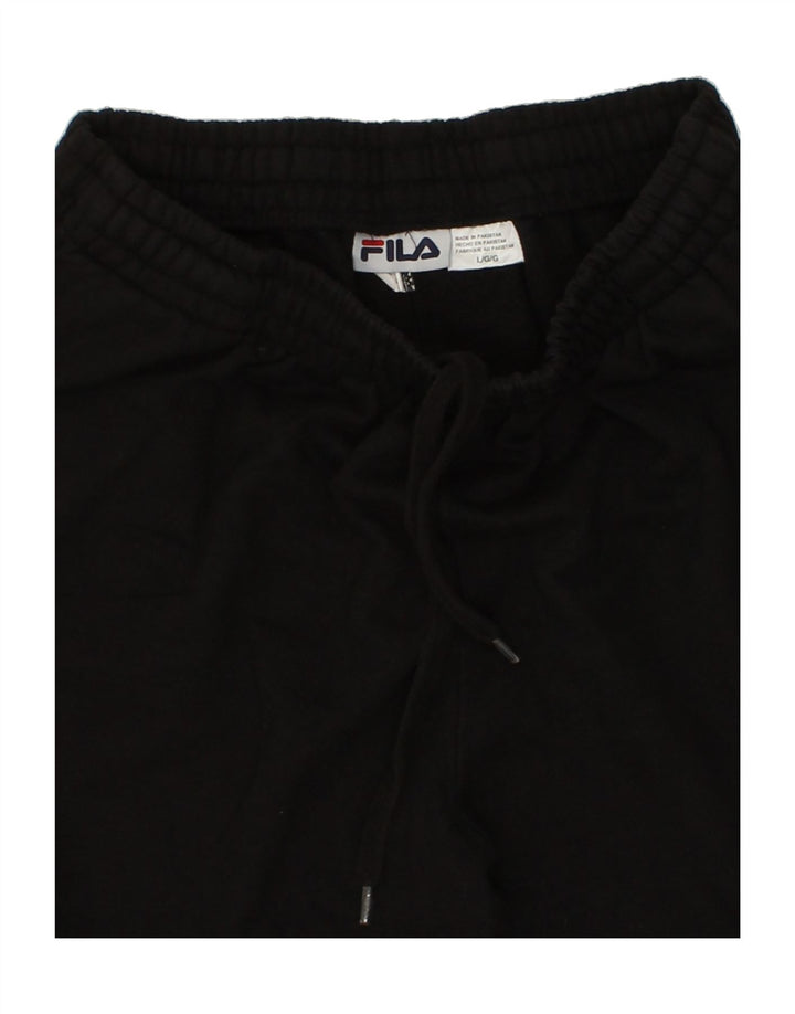 FILA Mens Tracksuit Trousers Large Black Cotton Vintage Fila and Second-Hand Fila from Messina Hembry 