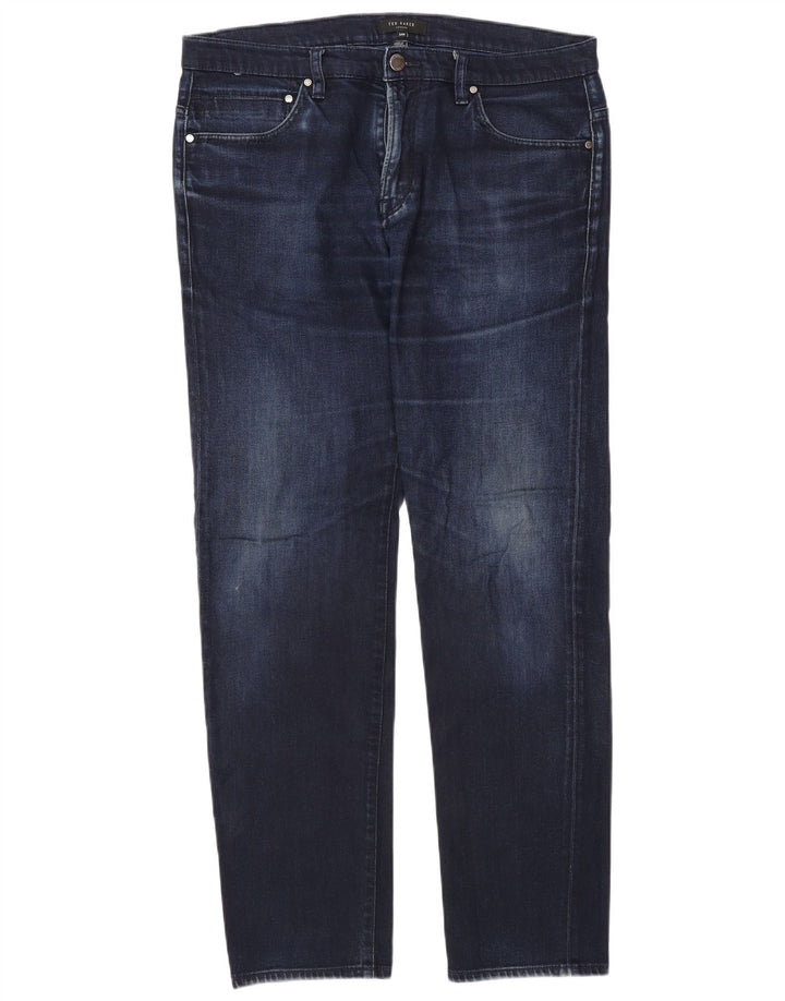 Vaqueros ajustados para hombre de Ted Baker W34 L30 Algodón azul marino