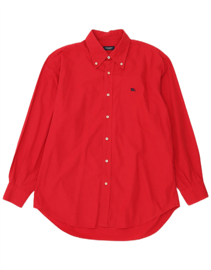 BURBERRY Camisa Hombre Grande Algodón Rojo
