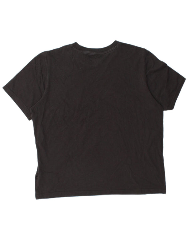 PUMA Camiseta gráfica para hombre Top grande de algodón negro