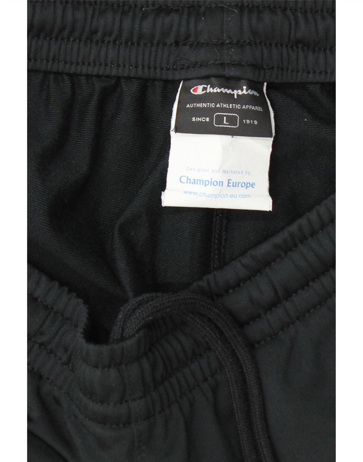 Champion Pantalón De Chándal Para Hombre Grande Poliéster Negro