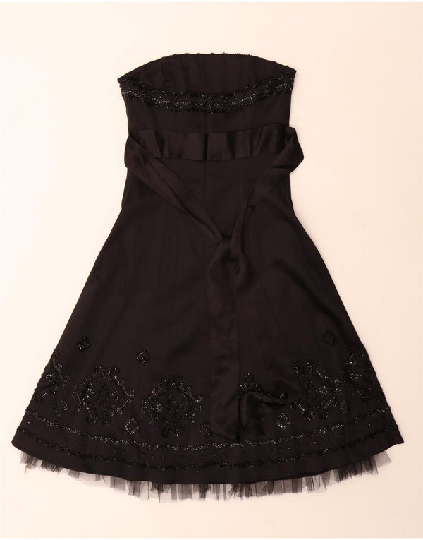 Vestido sin tirantes para mujer de Warehouse UK 8 Small Acetato negro