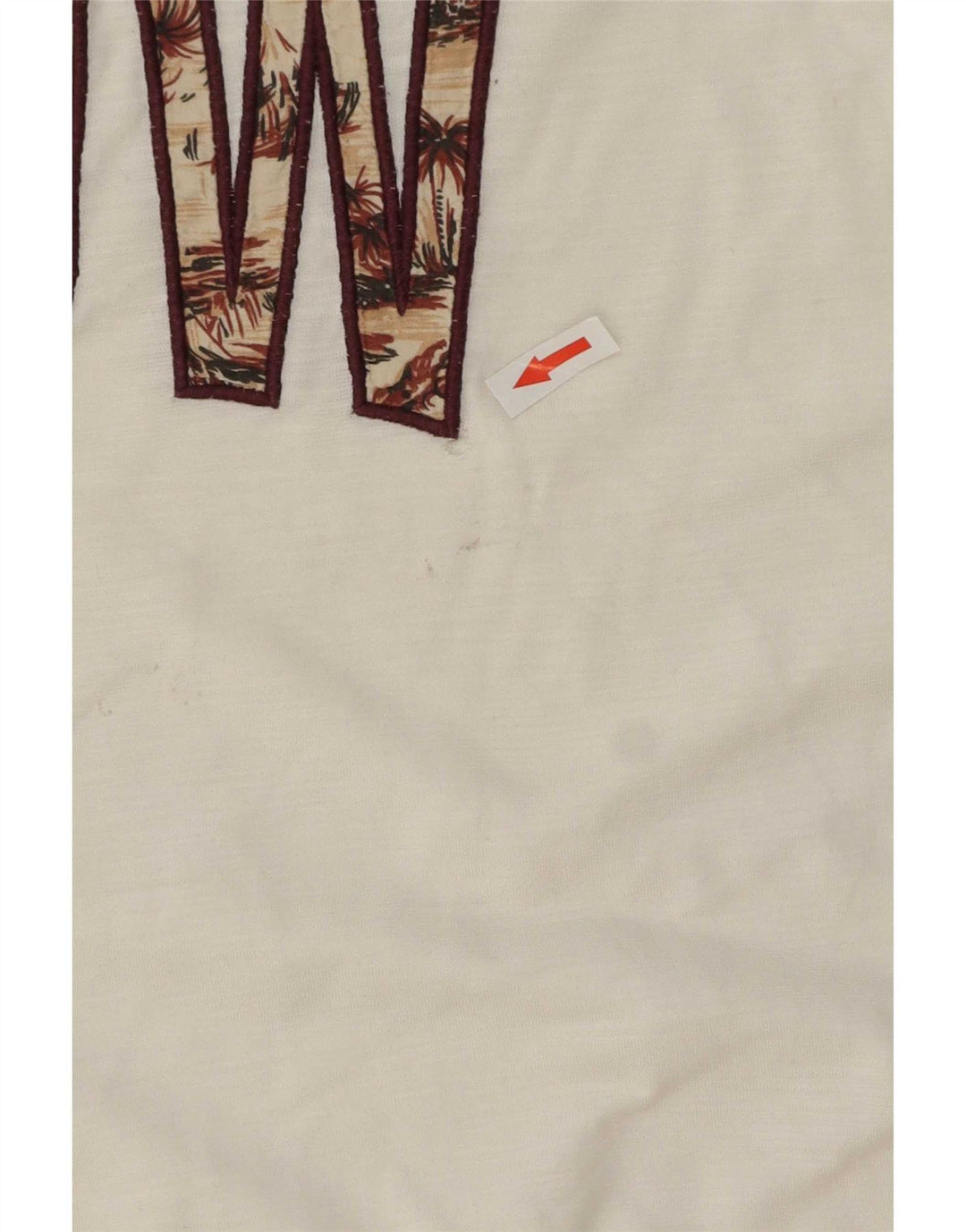 Benetton Camiseta Estampada Con Estampado De Algodón Blanco Medio