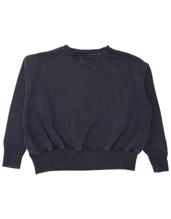 Tommy Hilfiger Sudadera gráfica para mujer Jumper UK 14 Medium Azul marino