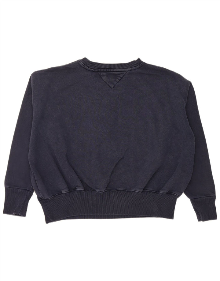 Tommy Hilfiger Sudadera gráfica para mujer Jumper UK 14 Medium Azul marino