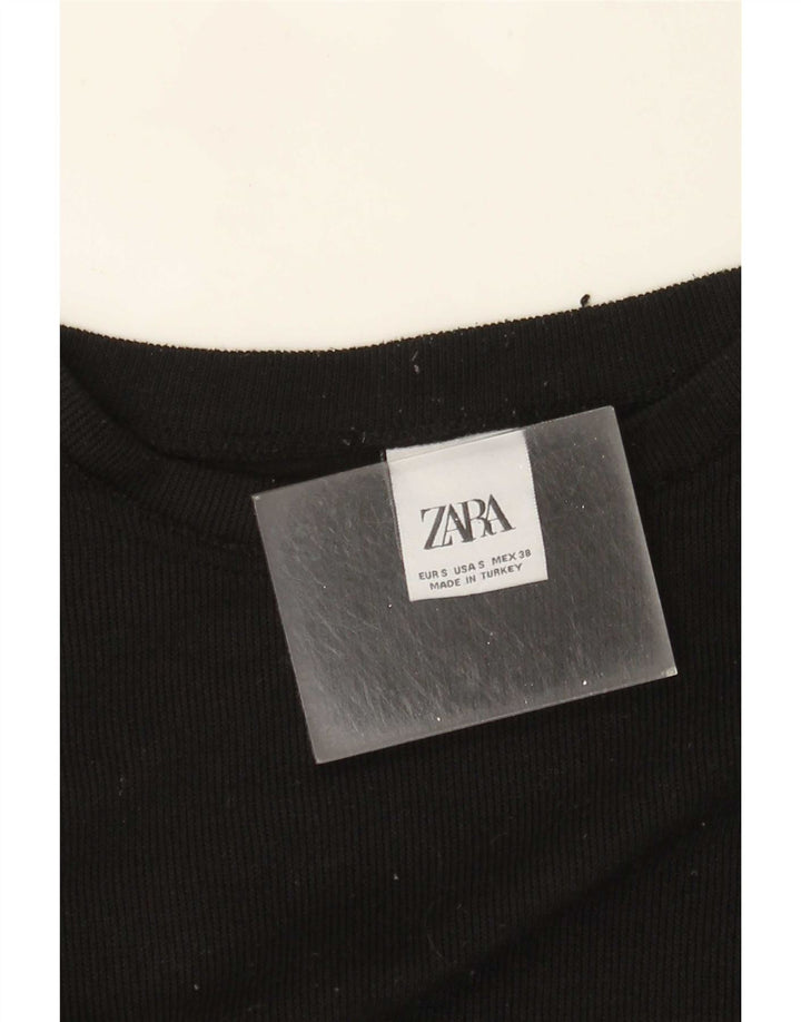 Zara Hombre Jersey De Cuello Redondo Suéter Pequeño Negro