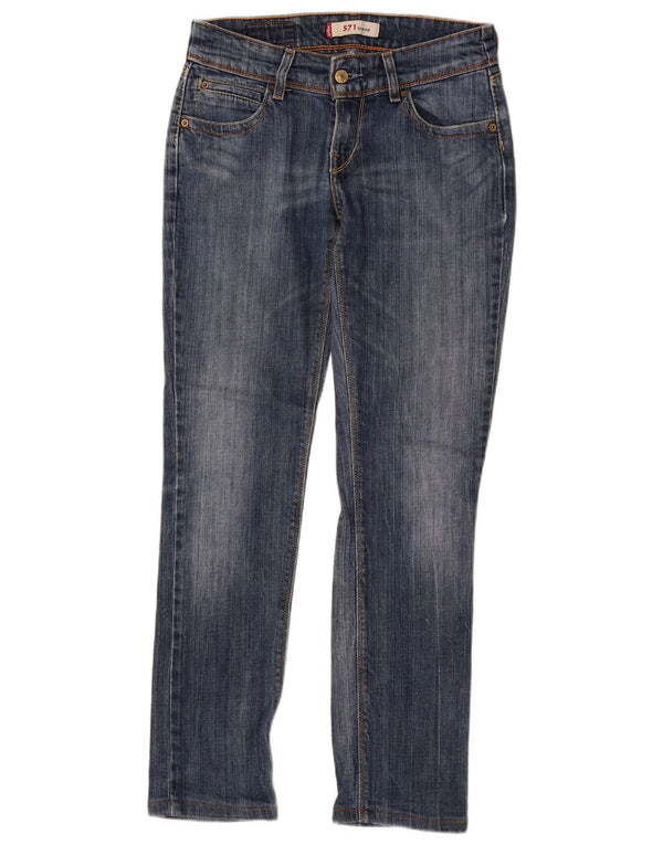 Levi's Mujer 571 Slim Jeans W29 L30 Algodón Azul