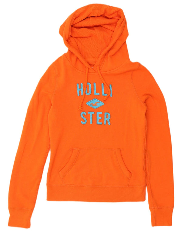 Hollister Sudadera con capucha gráfica para mujer Reino Unido 6 XS Algodón naranja