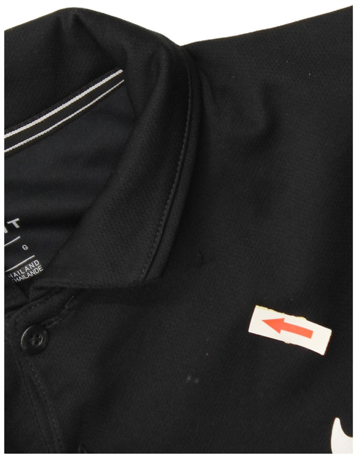 Nike Polo Dri Fit para hombre, talla grande, poliéster negro