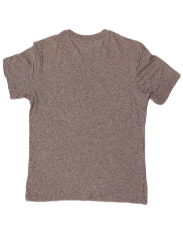 Nike Mujer Dri Fit Graphic Camiseta Top UK 10 Small Gris Moteado Algodón