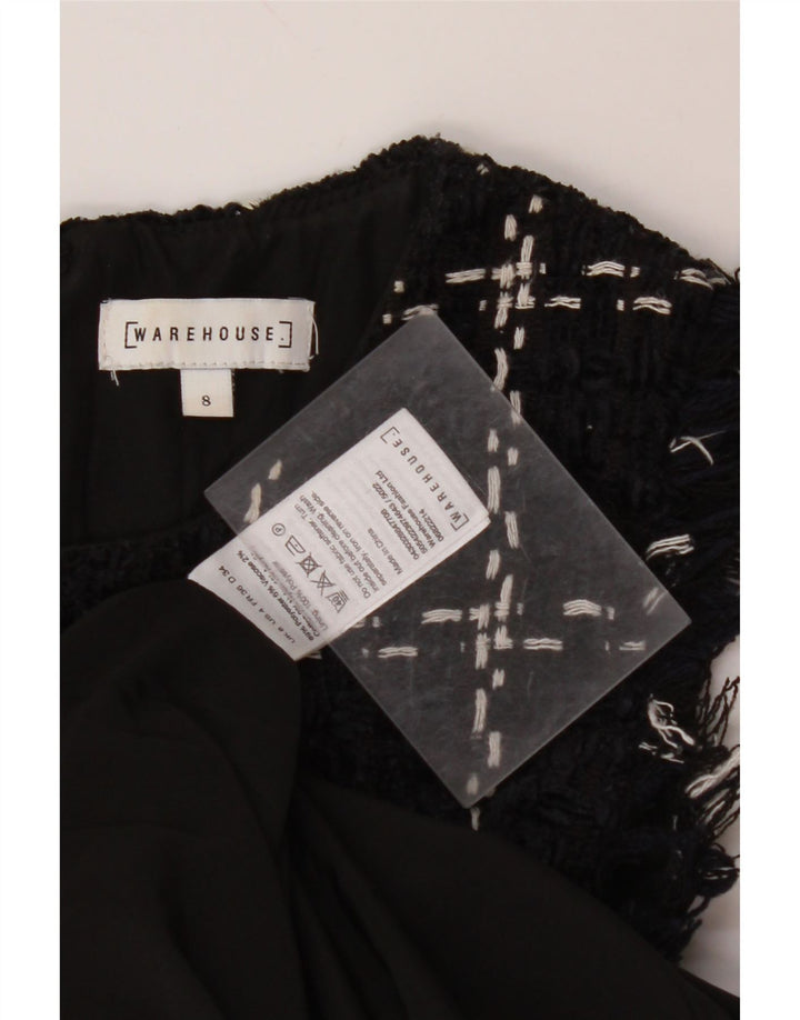 WAREHOUSE Vestido tubo sin mangas para mujer UK 8 Small Navy Blue Check