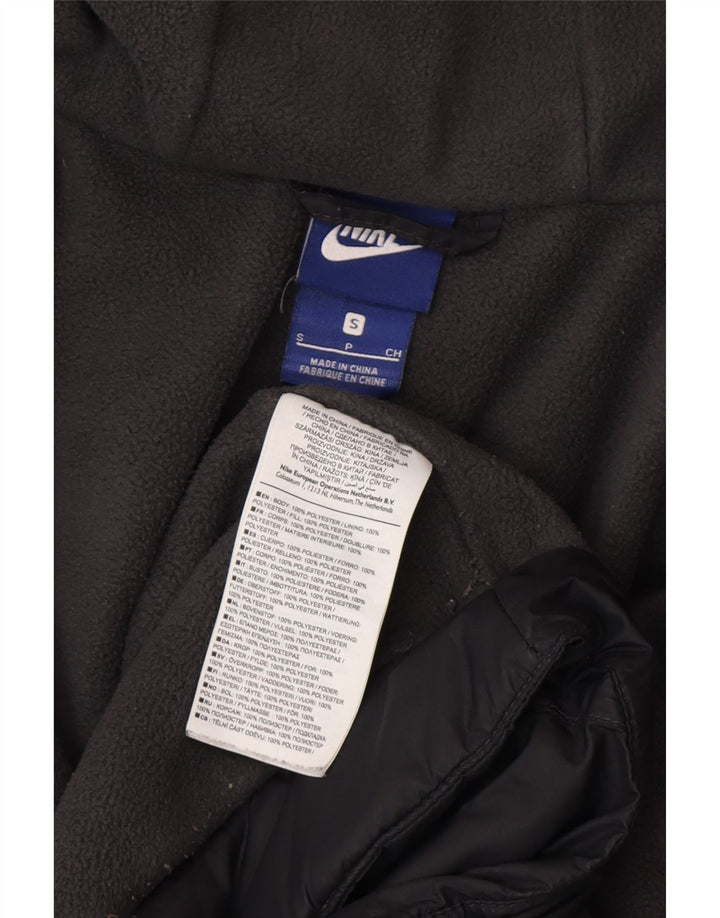 Nike Chaqueta cortavientos con capucha para hombre UK 36 Small Poliéster negro