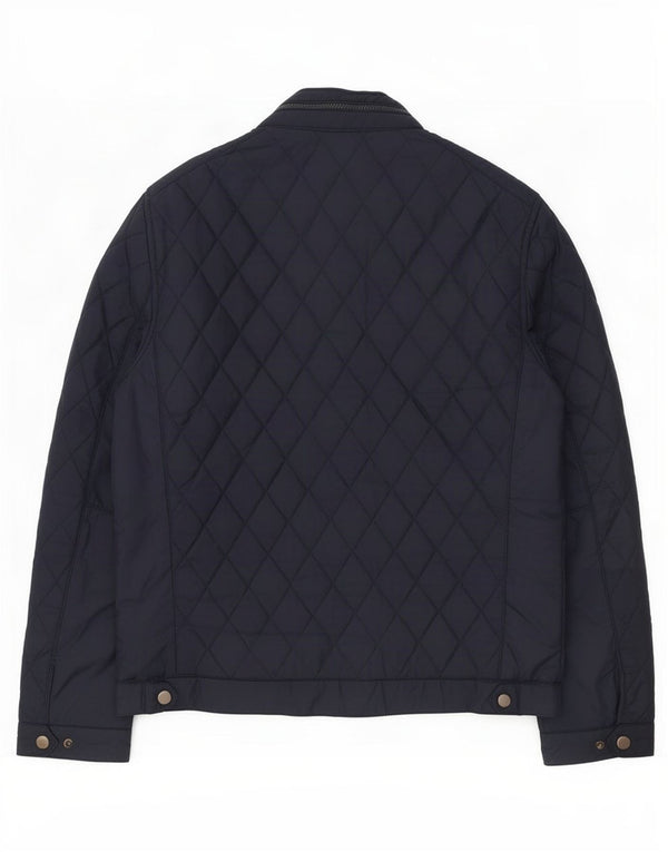 Zara Chaqueta acolchada con capucha para hombre UK 40 Large Azul marino