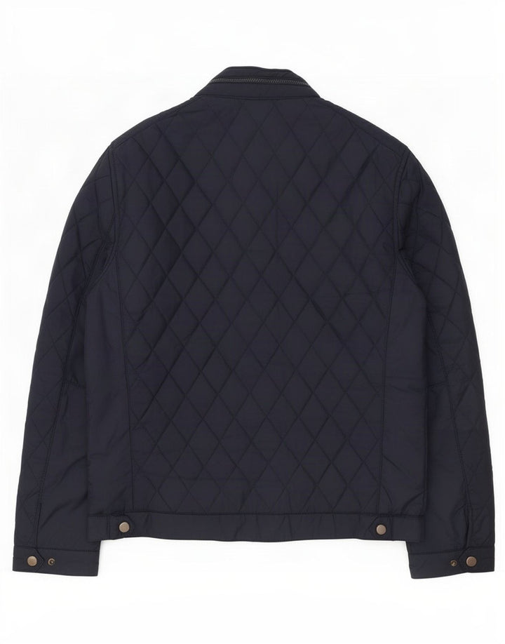 Zara Chaqueta acolchada con capucha para hombre UK 40 Large Azul marino