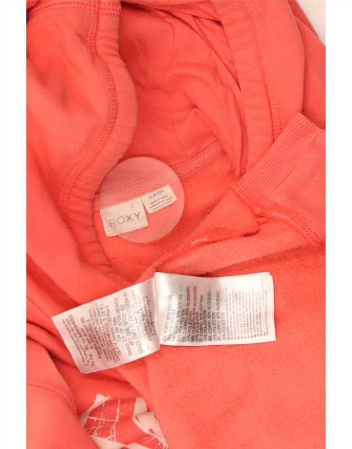 Roxy Sudadera con capucha gráfica para mujer UK 10 Small Red Cotton