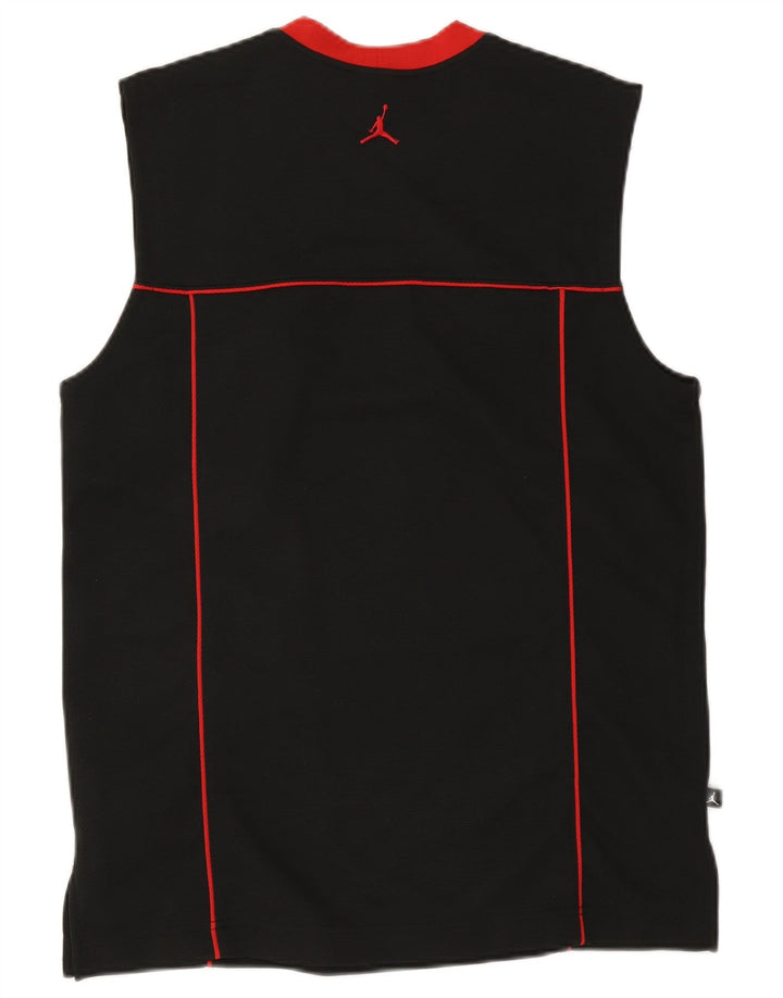 Jordan Camiseta sin mangas para hombre UK 39/41 Poliéster a rayas negras medianas