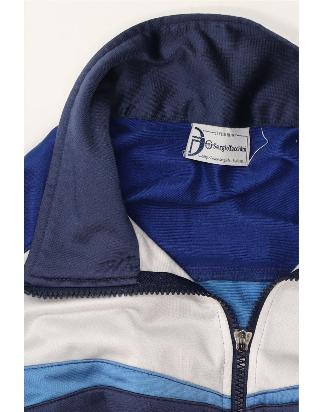 SERGIO TACCHINI Chaqueta de chándal para hombre con bloques de color azul marino mediano
