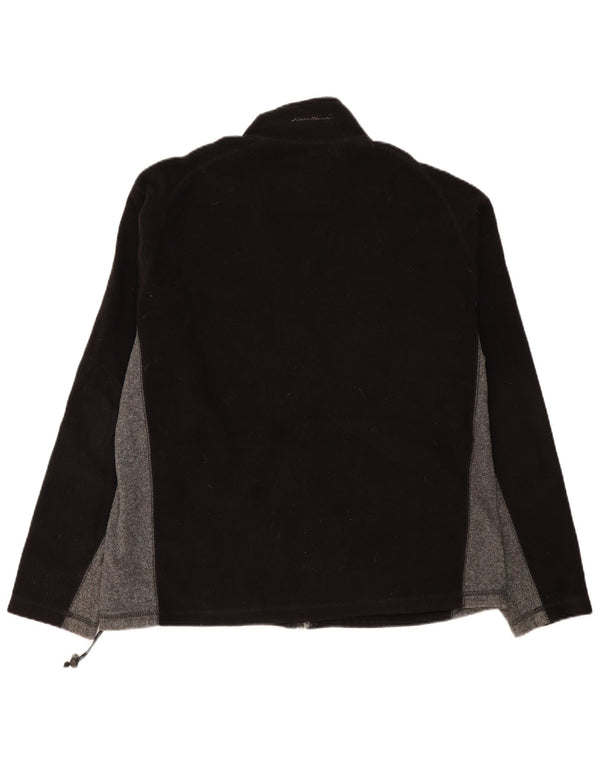 EDDIE BAUER Chaqueta polar para hombre UK 40 Large Negro Colorblock Poliéster