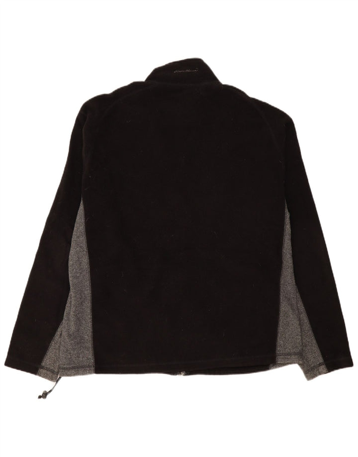 EDDIE BAUER Chaqueta polar para hombre UK 40 Large Negro Colorblock Poliéster