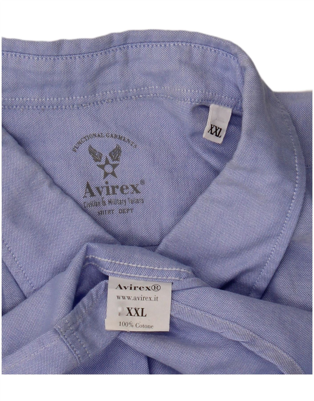 Camisa Avirex Hombre 2XL Algodón Azul
