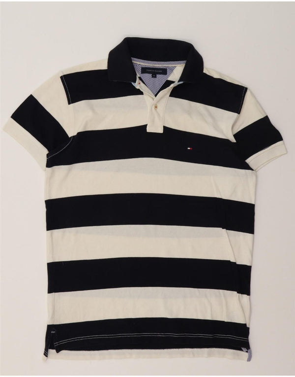 Polo Tommy Hilfiger para hombre de algodón a rayas azul marino mediano