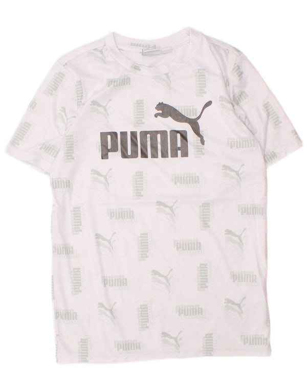 Puma Camiseta gráfica para niños 7-8 años Small Blanco Poliéster