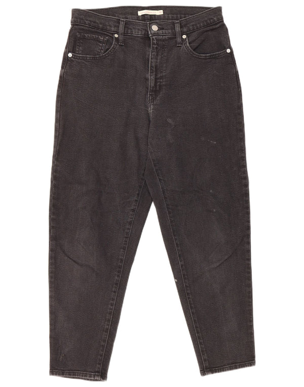 Levi's Mom Jean Vaqueros cónicos de cintura alta para mujer W30 L27 Algodón negro