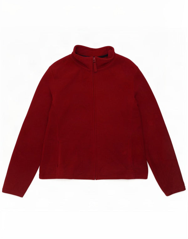 Marks & Spencer Chaqueta polar para mujer UK 44 Poliéster burdeos medio