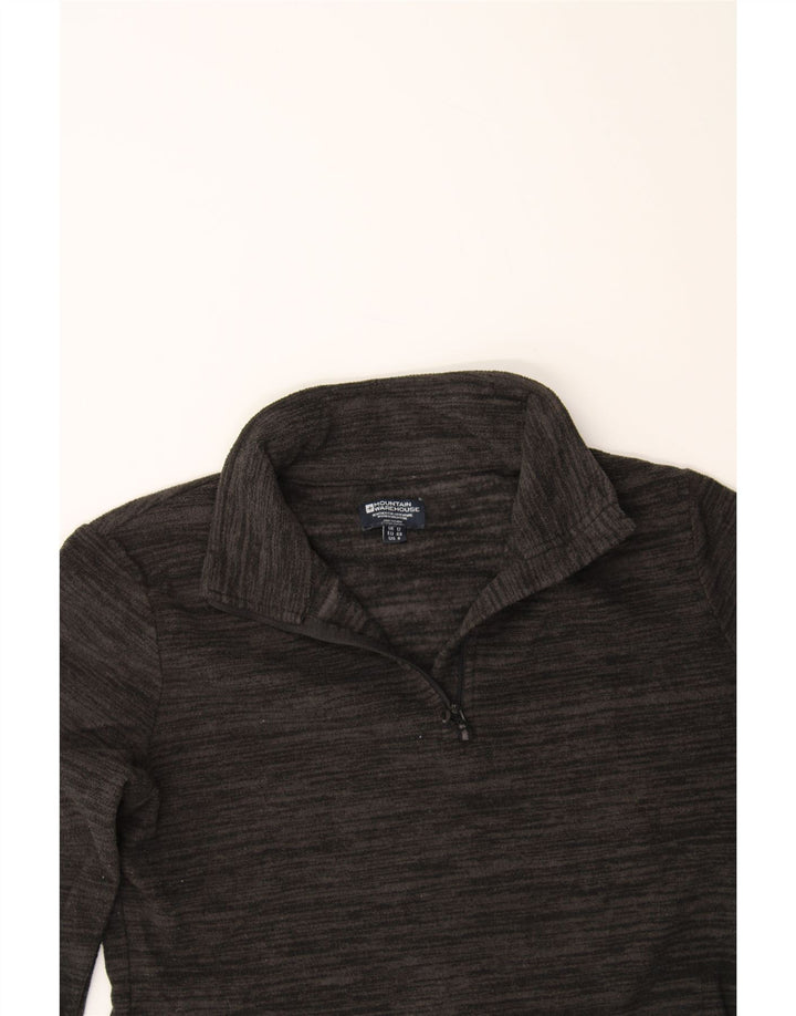 MOUNTAIN WAREHOUSE Womens Zip Neck Fleece Jumper UK 12 Medium  Black Vintage Mountain Warehouse and Second-Hand Mountain Warehouse from Messina Hembry 