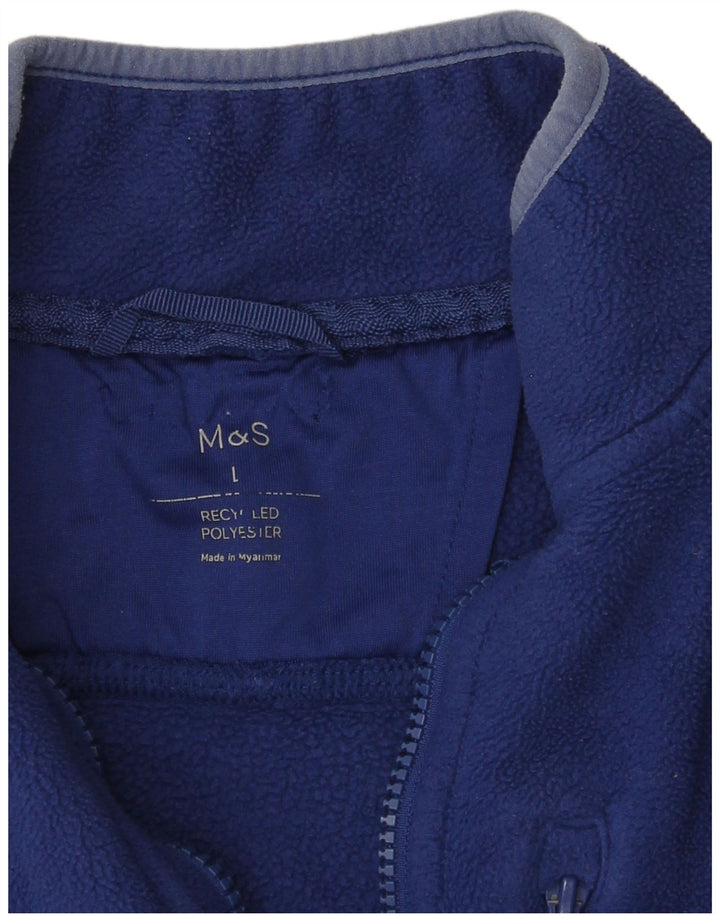 Marks & Spencer Chaqueta polar para mujer UK 46 Grande Poliéster azul