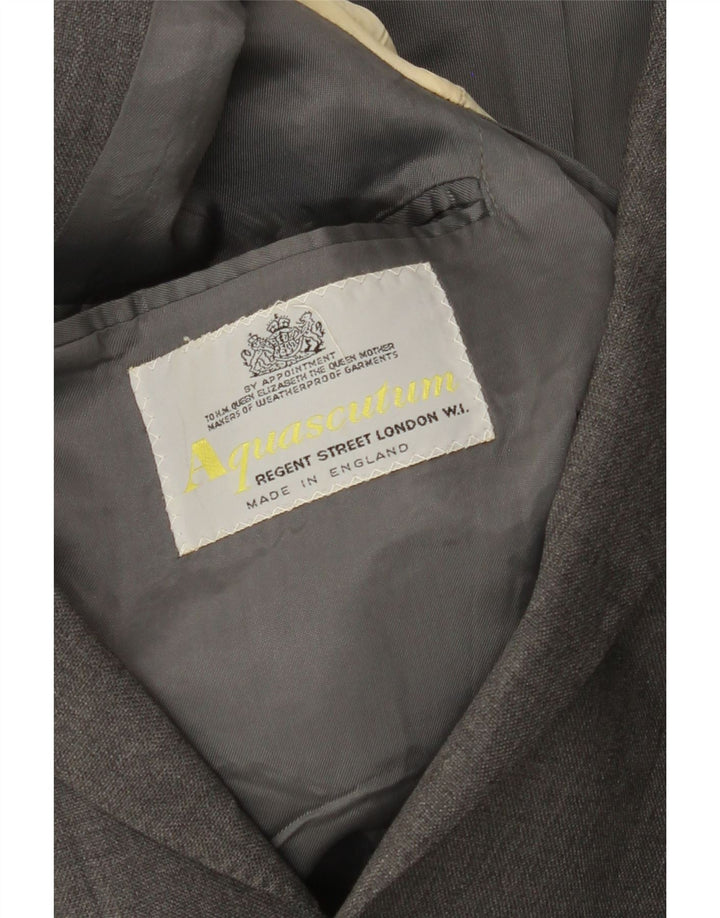 Aquascutum Chaqueta tipo blazer de 2 botones para hombre UK 36 Small Grey