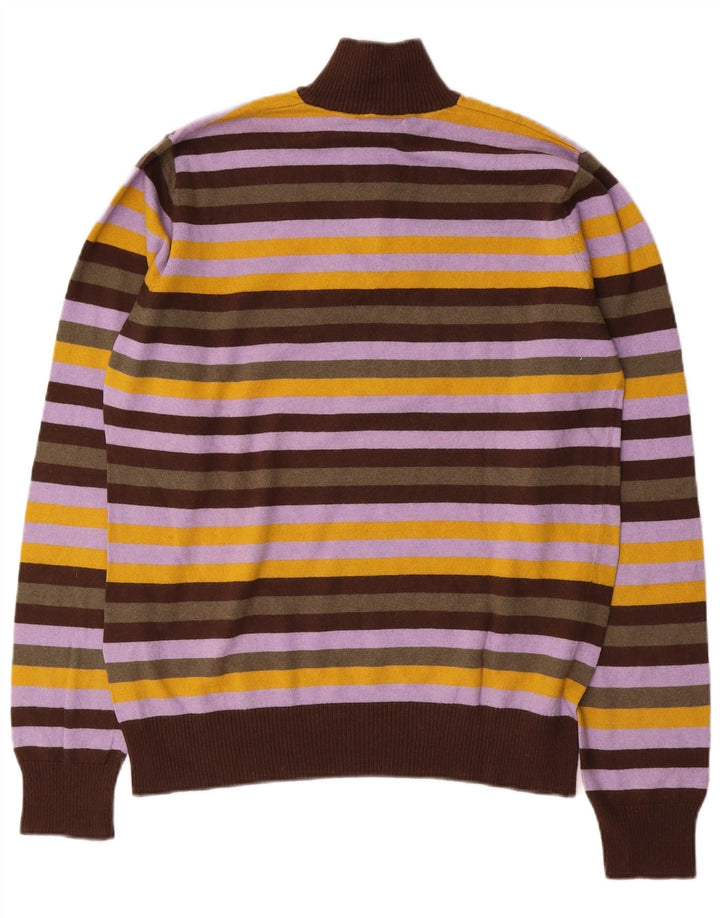 Sergio Tacchini Jersey De Cuello Con Cremallera Para Hombre Jersey Grande De Rayas Multicolores