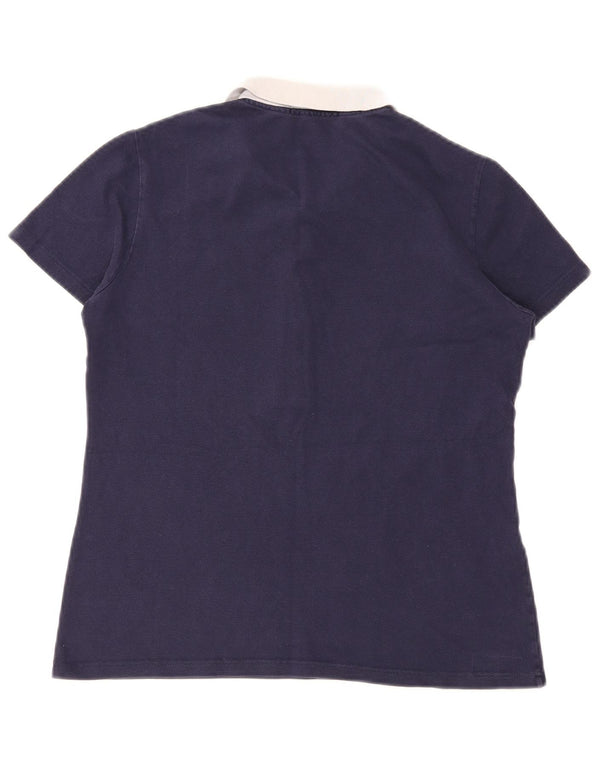 Polo Lacoste para mujer Talla 42 Grande Algodón color block azul marino